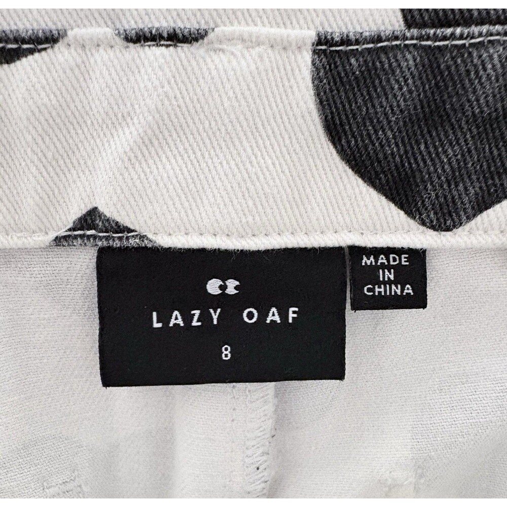 Lazy Oaf Black Heart Denim Overalls UK Size 8 US Size 4 32” Waist 25” Inseam - Picture 7 of 10